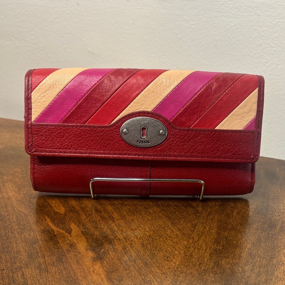 Fossil Women's Multicolor Full Leather Wallet - Picture 2 of 9